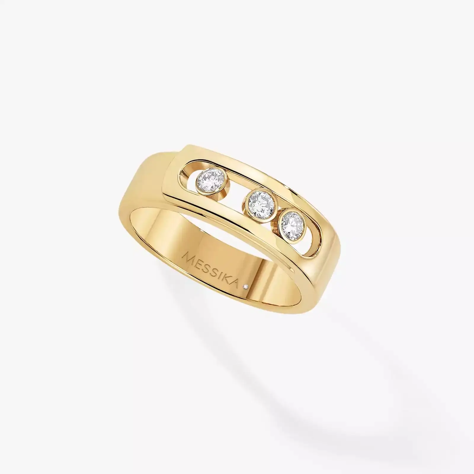 Anillo de bodas MESSIK de pareja de moda de plata S925, anillo clásico MOVE NOA de tres diamantes, alta calidad 1; 1 joyería de lujo