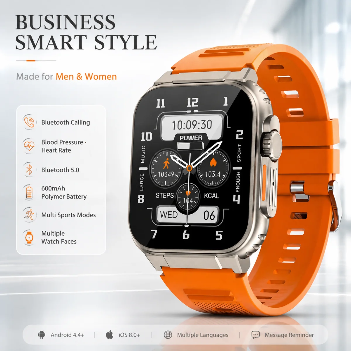 LIGE Women SmartWatch Men NEW Bluetooth Call SmartWatch For Men Sport Watch 1.96'' IP68 Waterproof Relógio Clock For Android IOS