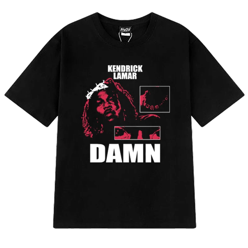

Harajuku Kendrick Lamar and Drake Tour Graphic short sleeve T-shirts Unisex vintage Hip Hop streetwear Men Women Cotton T shirt