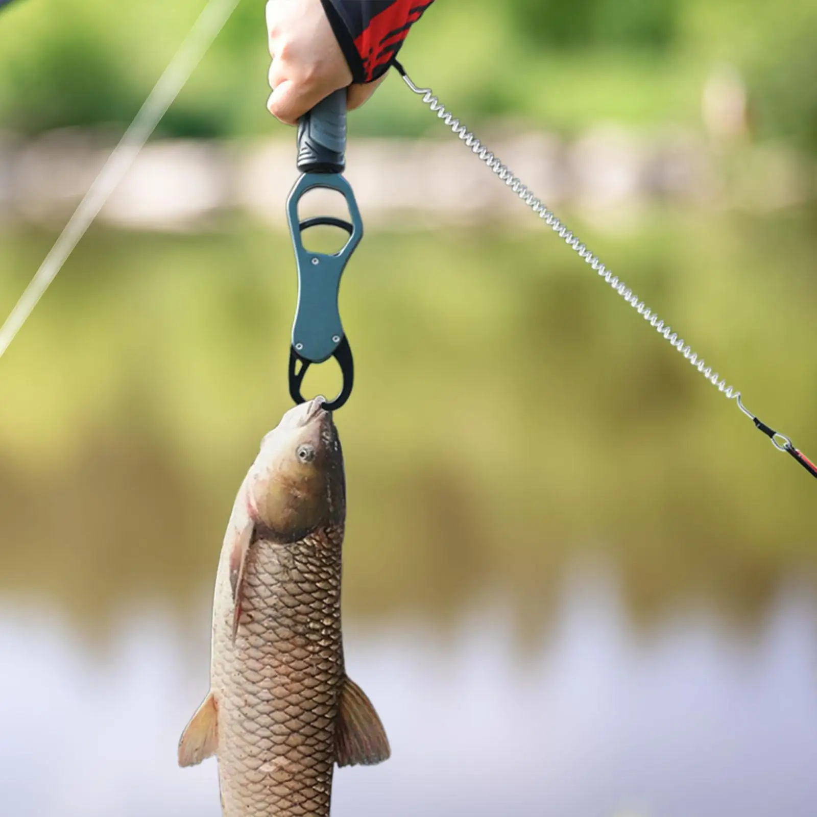 Lip Gripper with Spring Scale Scale Catfish Mouth Pliers Control