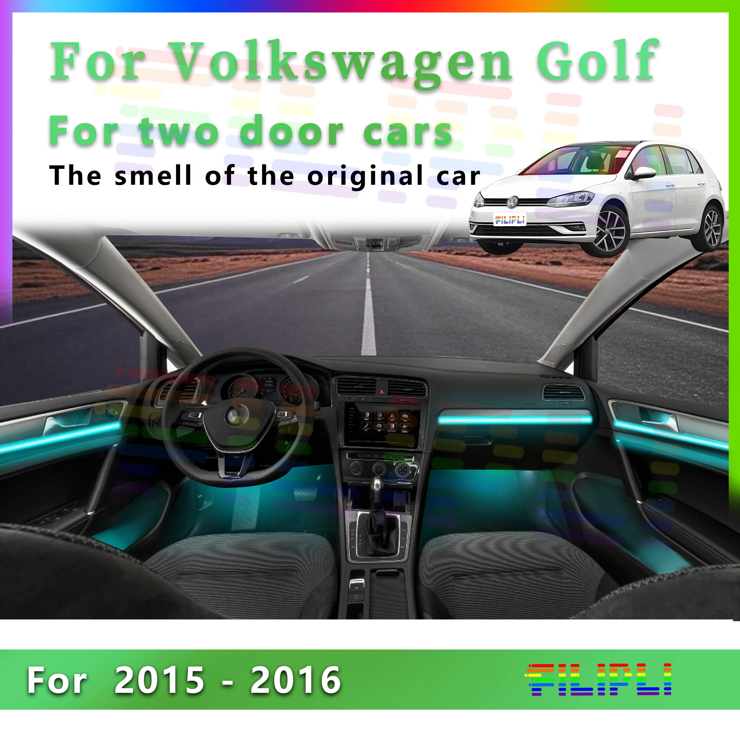 

FILIPLI For Volkswagen Golf 2015-2016 2 Door Modern Acrylic Light Strips for Luxurious Ride