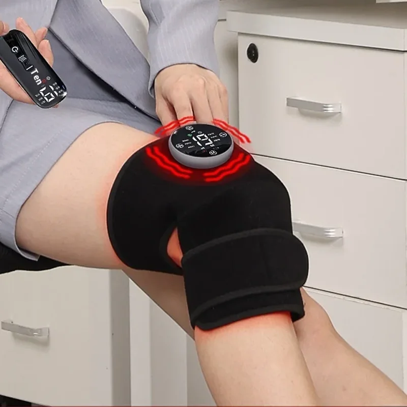

Heated Therapy Vibration Massage Knee Physiotherapy Thermal Electric Knee Massager Red Light Therapy Knee