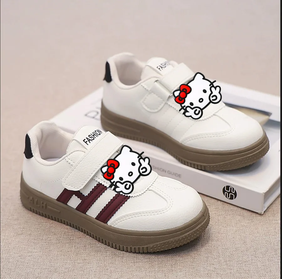 

kids German Training Shoes hello kitty Spring fall New Versatile Board Shoes Boy Girl Non-slip Soft Sole Casual Shoes Sneakers
