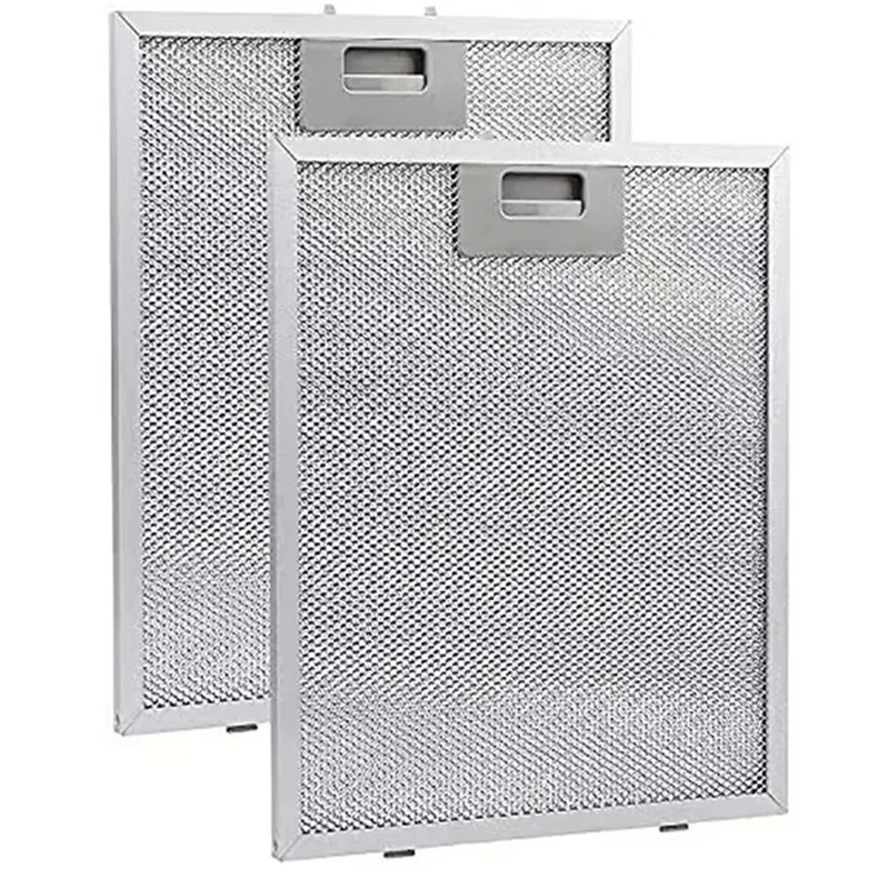 

2PCS Cooker Hood Filters Metal Mesh Extractor Vent Filter 320X260mm Kitchens Hoods Oil Filter Range Hood Grease