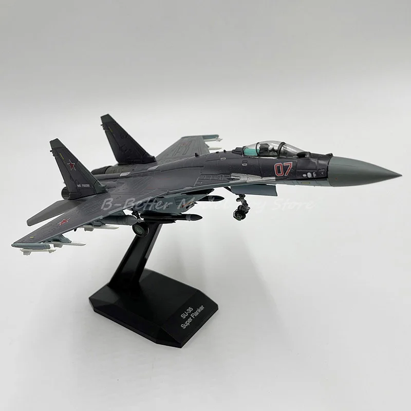 1:100 Diecast Military Model Toy SU-35 Super Flanker Jet Fighter Aircraft Replica Collector Edition