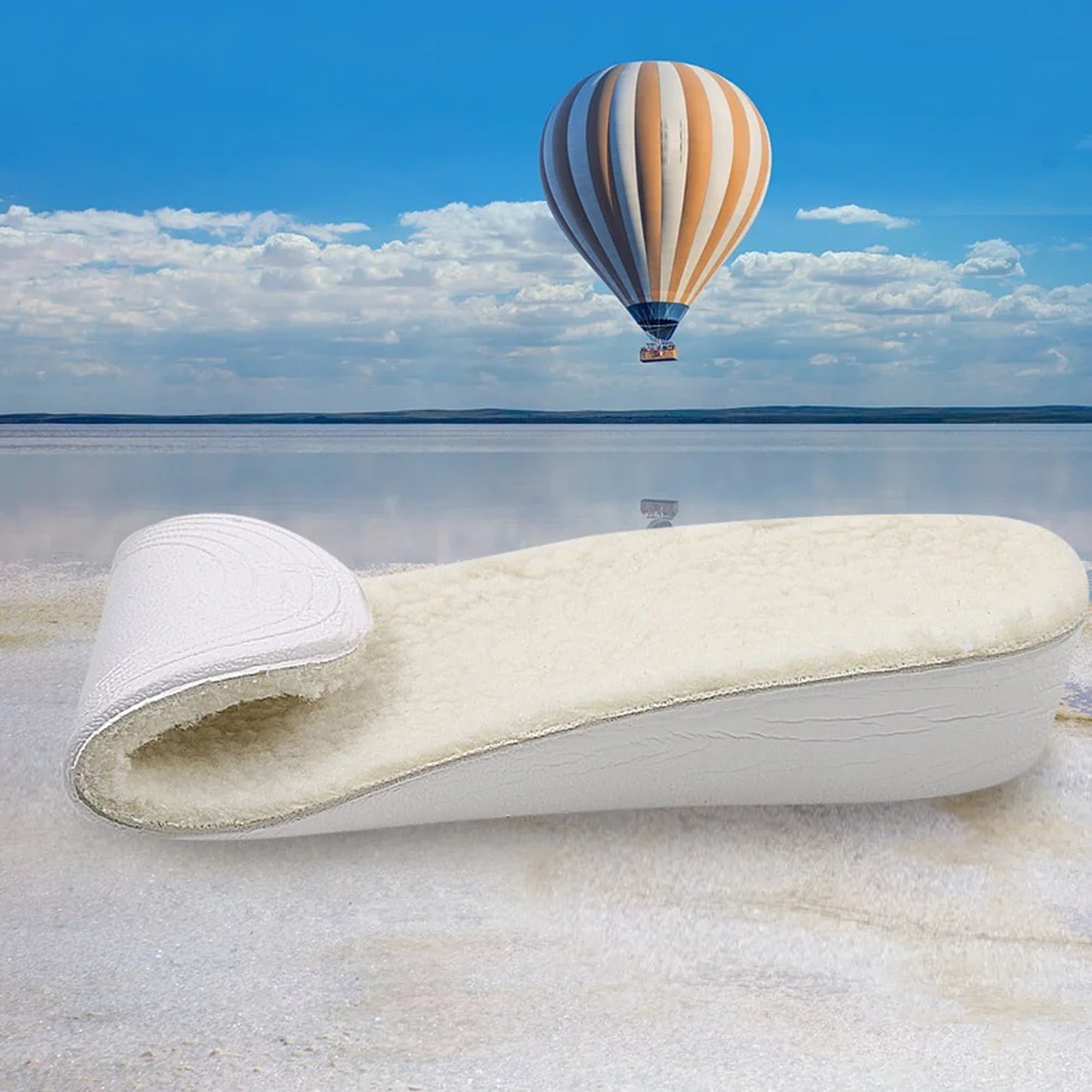 1 زوج النعال الصوف الدافئة 2.5 سنتيمتر الارتفاع زيادة منصات الأحذية أطول وسادة عدم الانزلاق رفع مريحة للرجال النساء أداة العناية بالقدم #1