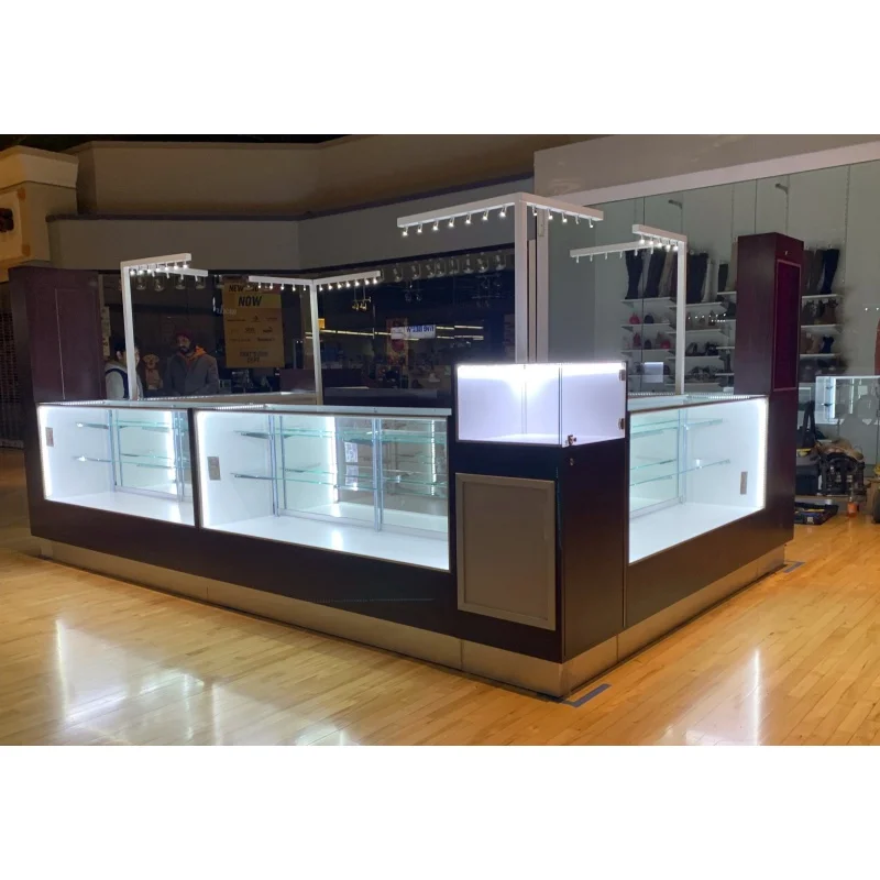 Custom, High-End Sieraden Kiosk Showcase Moderne Winkelcentrum Kiosk 3d Ontwerp