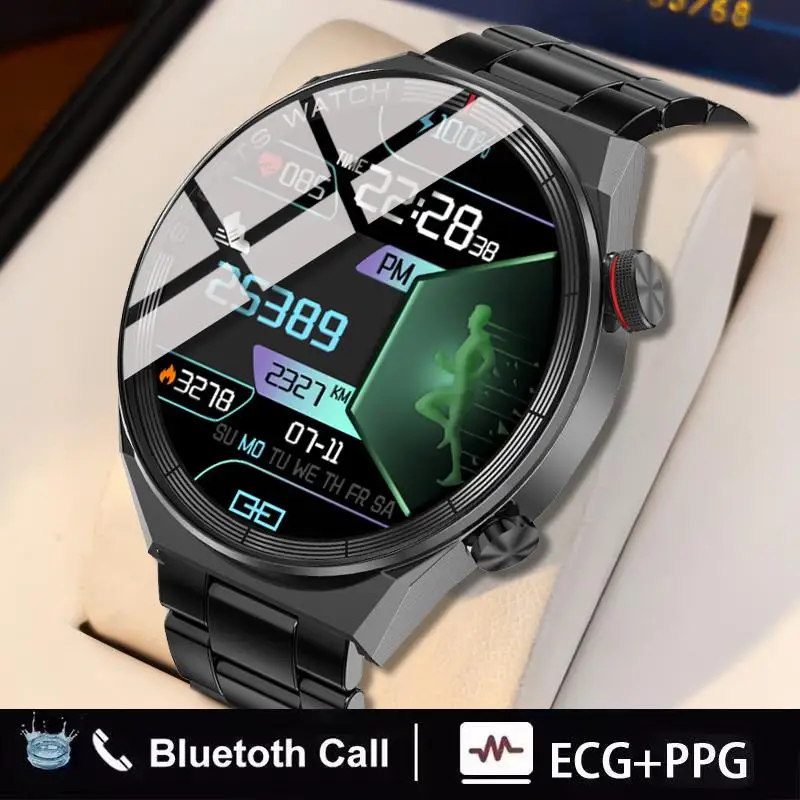 New 2022 New Business Men Smart Watch Sports AMOLED 454*454 Screen NFC Access Control Smartwatch Bluetooth Call Clock 30M