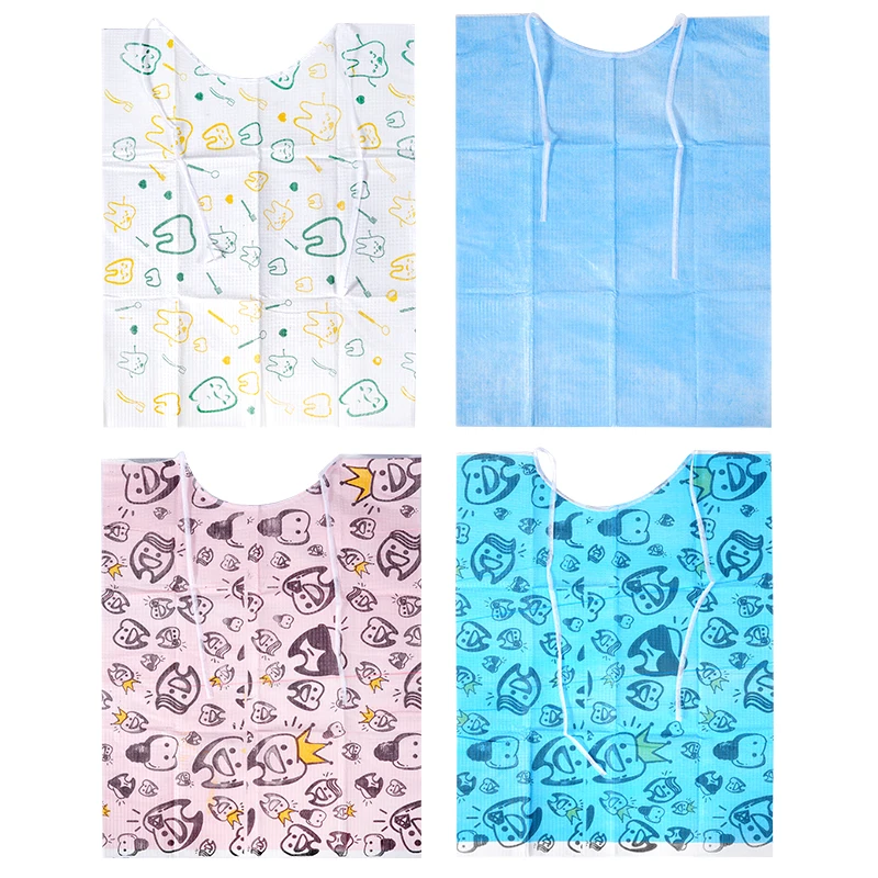30pcs Dental Disposable Clean Pad Waterproof Medical Paper Neckerchief Dental Paper Scarf Lacing Apron Dentistry Materials