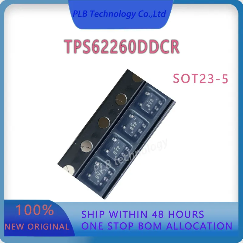 

5PCS/LOT TPS62260DDCR TPS62260DDCR SOT23-5 2.25MHz 600mA Step-Down Converter AC-DC DC-DC Stock Original
