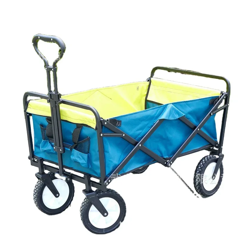 Professional Collapsible Factory OEM Convenient Foldable Kid Wagon Trolley Practical Camping Shopping Cart