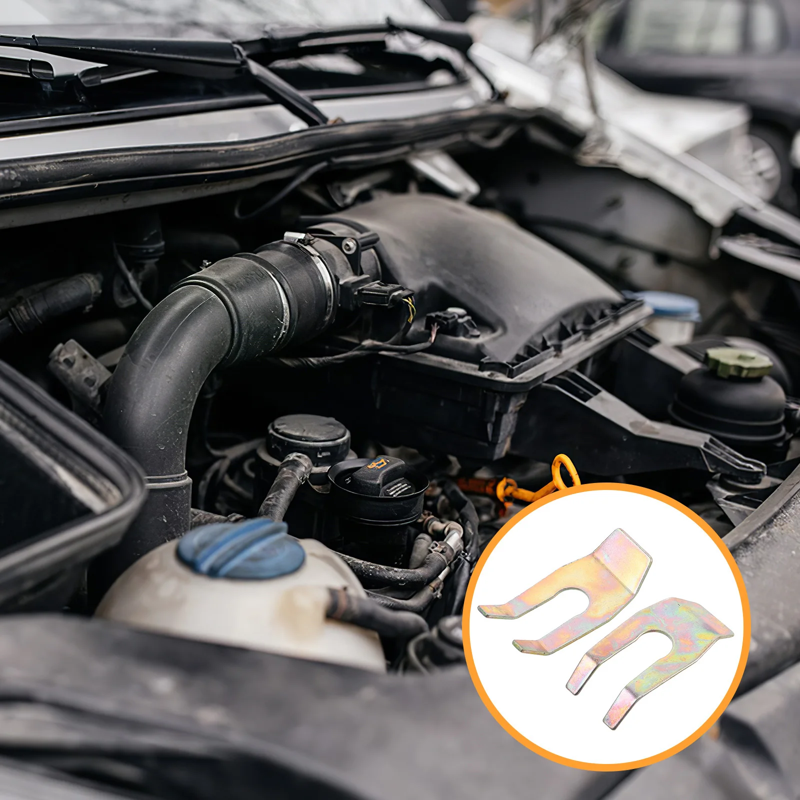 

5Pcs Universal Car Brake Hose Clamp U Shaped Metal Clips Retainer Brake Line Holder Cable Clip Automotive Parts