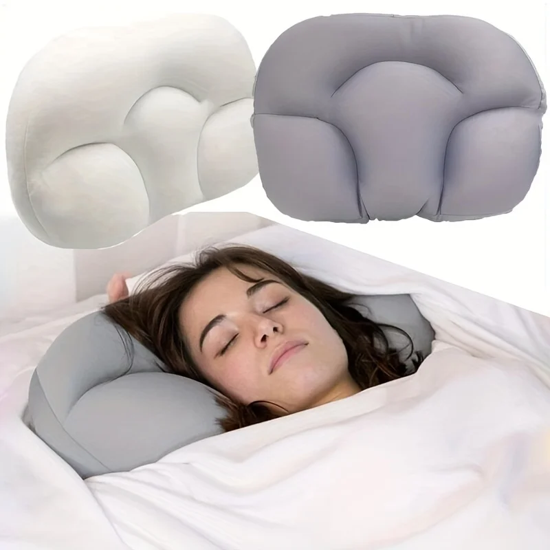 Mittelweiches Nackenstützkissen, tragbares, eiförmiges, bequemes Kissen, Nackenschutzkissen, Nickerchenkissen, Wolkenkissen