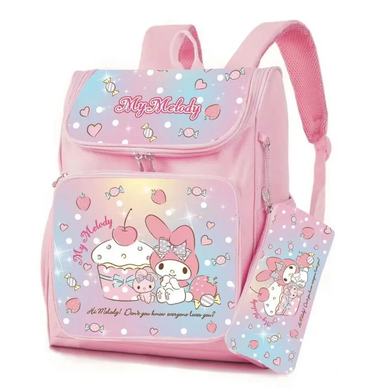 

Kawaii Sanrio Hello Kitty Adorable Cartoon Large Capacity Backpack New Melody School Bag Gift for The New School Term