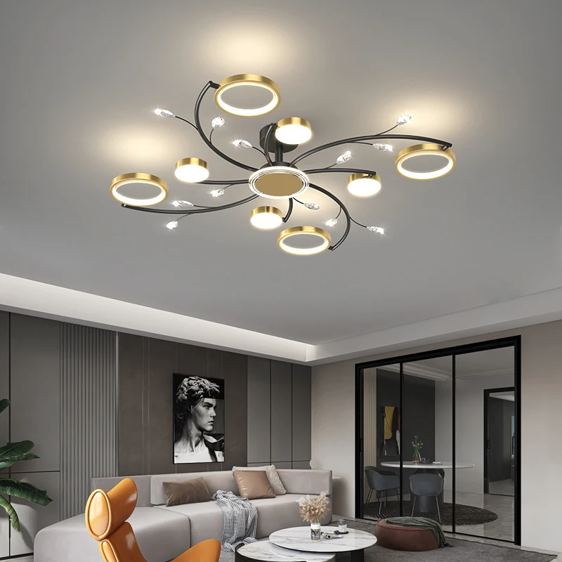 Nordic LED Ceiling Chandelier For Living Room Bedroom Kitchen Dining Room Ceiling Light Lustre Indoor Lighting