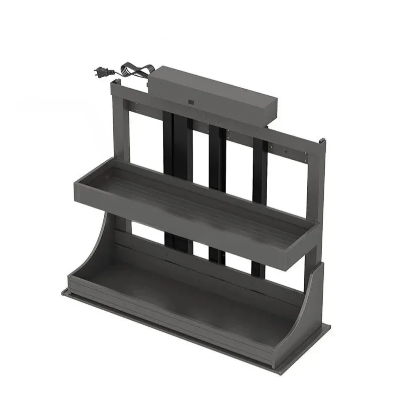 & Multi-Tier Kitchen Cabinet Lift-Up Spice Rack Pull-Out Storage Basket Organizer Space Saving Foldable Retractable Minimalist