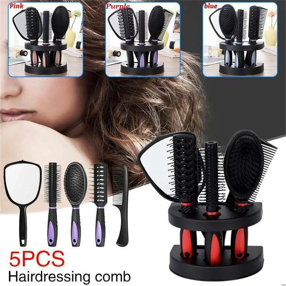 5Pcs Professional For Bath Shower Styling Hair Comb Brush ABS Scalp Massager Hair Washing Cleaning Hair Comb Set
