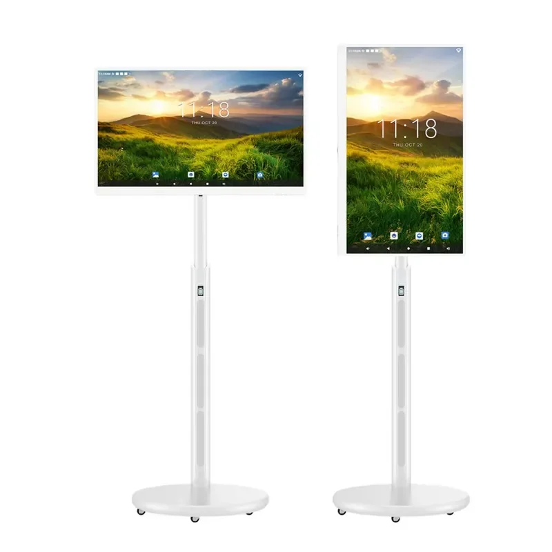 BOLRZO 27-Inch portable smart TV display with Android operating system, battery-powered, touchscreen, suitable for learning