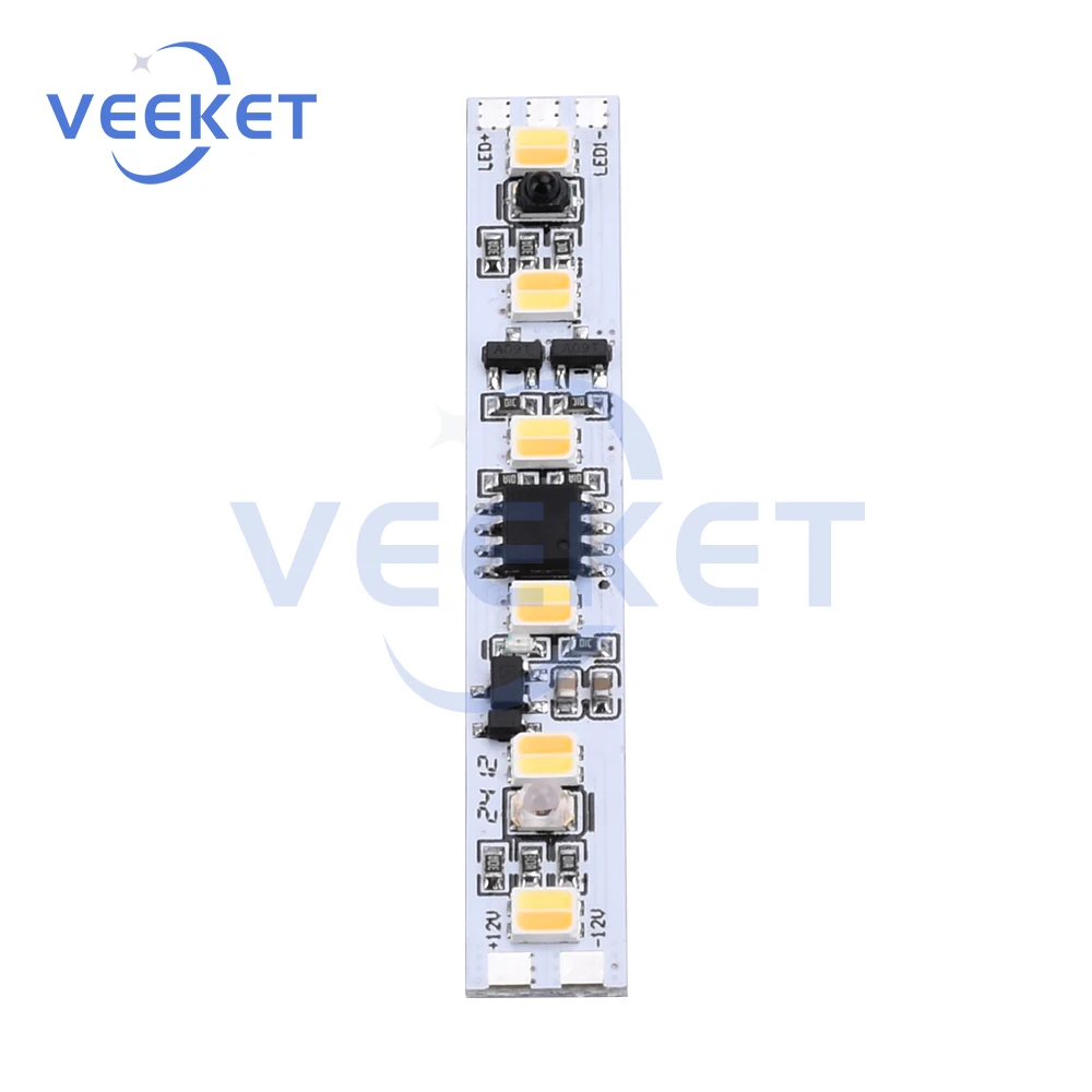 DC12V LED Strip with no darkareas three color manual scanning module wardrobe and cabinet light infrared induction switch module