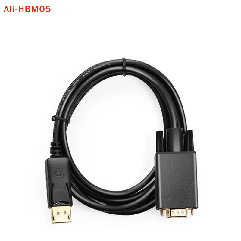 (HB05)1Pcs 1.8 Meters DP Male To VGA/DVI Cable Male Converter Gold-Plated Connector 1080p For Computer Desktop Laptop PC Monitor