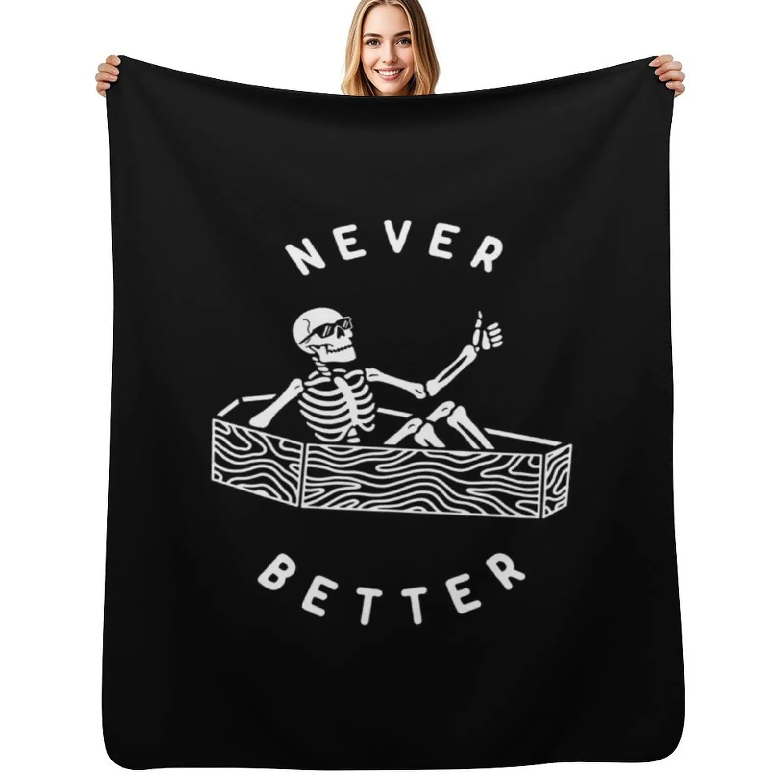 Never Better Throw Blanket blankets and throws Flannel Fabric Thin Luxury Thicken Flannel Baby Blankets