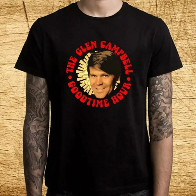 The Glen Campbell Goodtime Hour Tv Show Men'S Black T Shirt Size S 5Xl