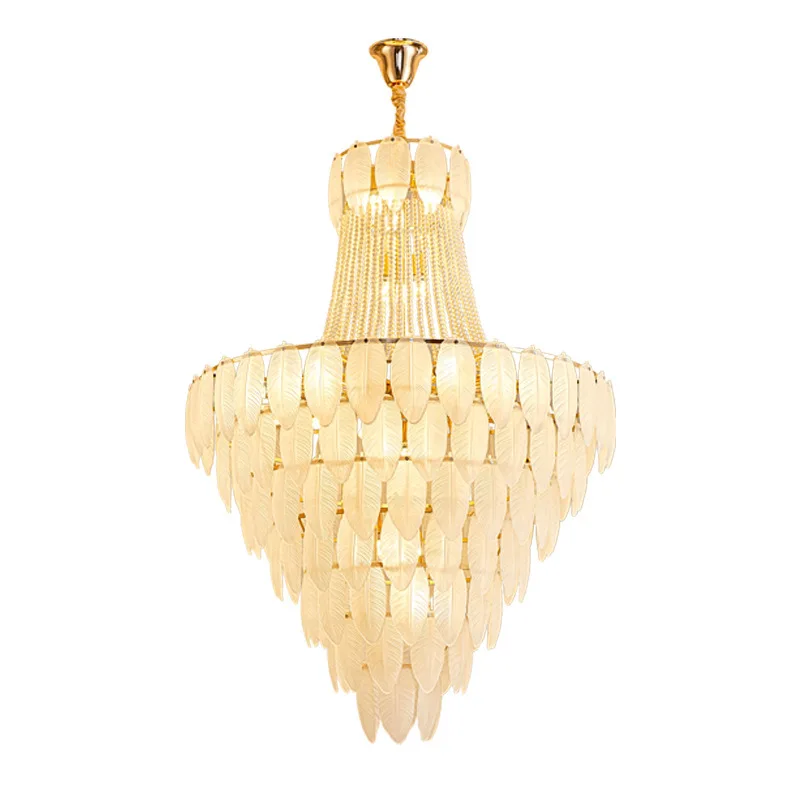 

Light luxury, chandelier, high-end, atmospheric, living room, hotel, villa, crystal, glass