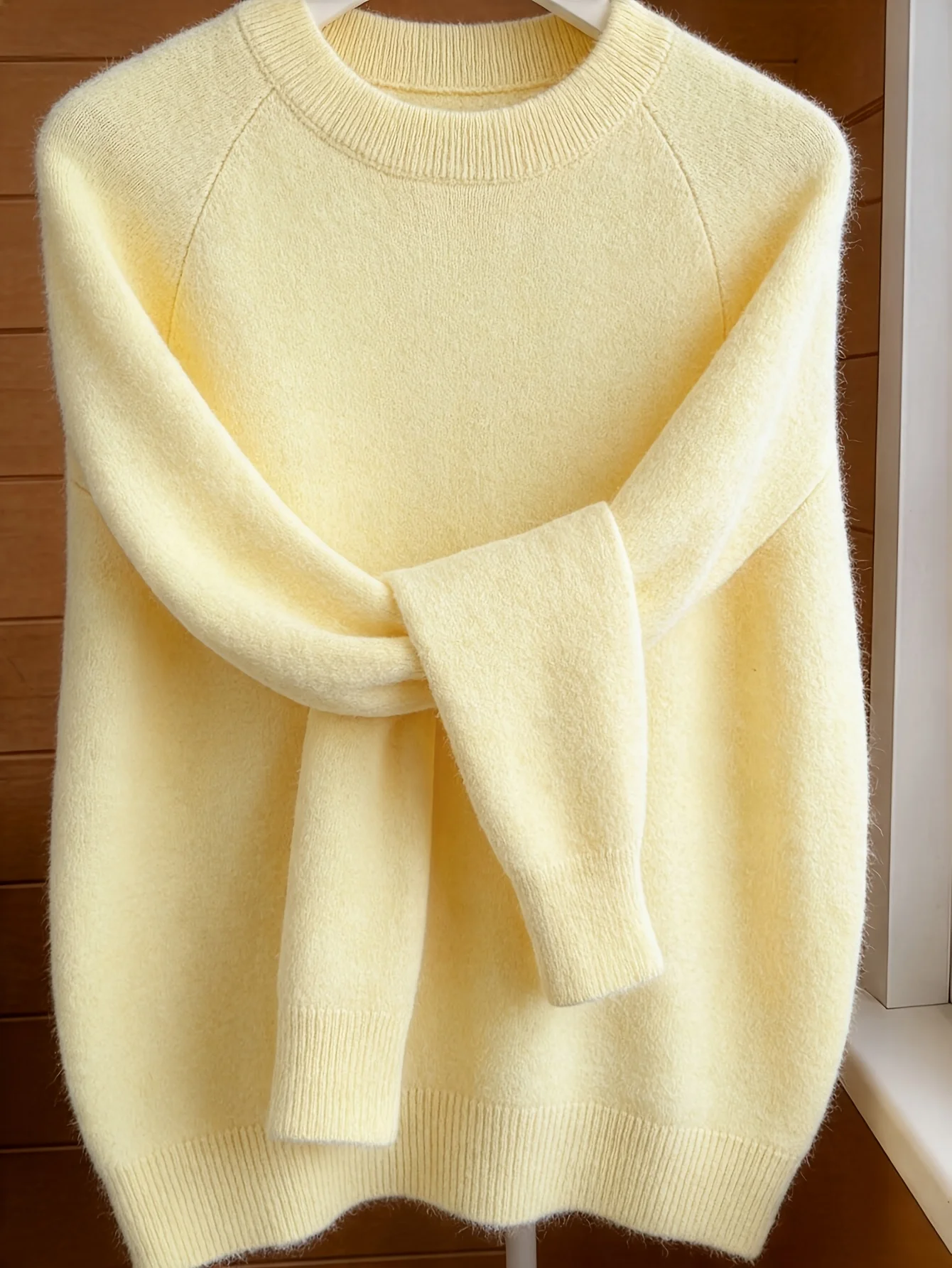 Französischer Pullover mit Rundhalsausschnitt, Herbst-Winter Einfarbiger Minimalistischer Lässiger Vielseitiger Damen-Oberteil, Weiches Bequemes Innenoberteil