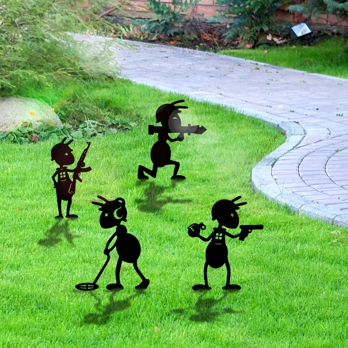 

Garden Decor Ants Outdoor Stakes Metal Ants Gardening Ornaments Yard Metal Art Backyard Lawn Decor Ants Garden Decoration Home