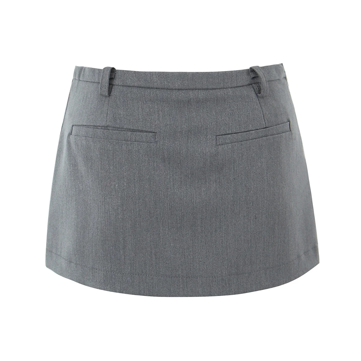 Y2K Low Waist Mini Skirt With short lining Sexy A-line Package Hips Mini Short Skater Party Femme Gray Black