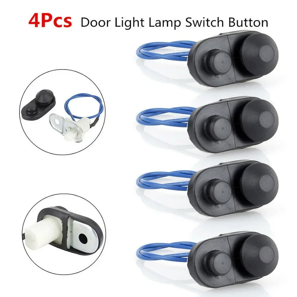 2pair Car Interior Door Courtesy Light Lamp Switch Button Plastic And Metal Door Light Switch Controls Button Car Accessories