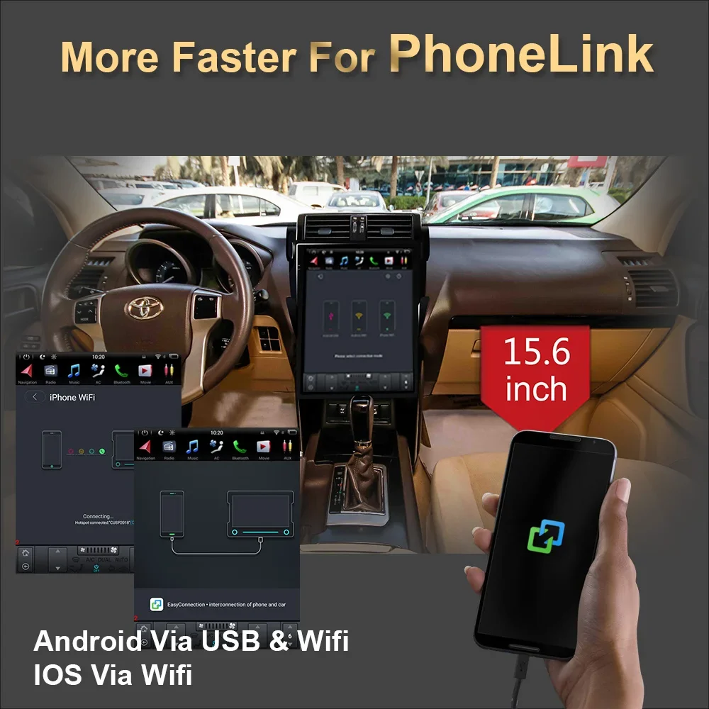 أندرويد 11 تسلا نمط سيارة لتحديد المواقع والملاحة لتويوتا برادو/لاند كروزر 150/LC150 2014-2017 راديو تلقائي ستيريو مشغل وسائط متعددة