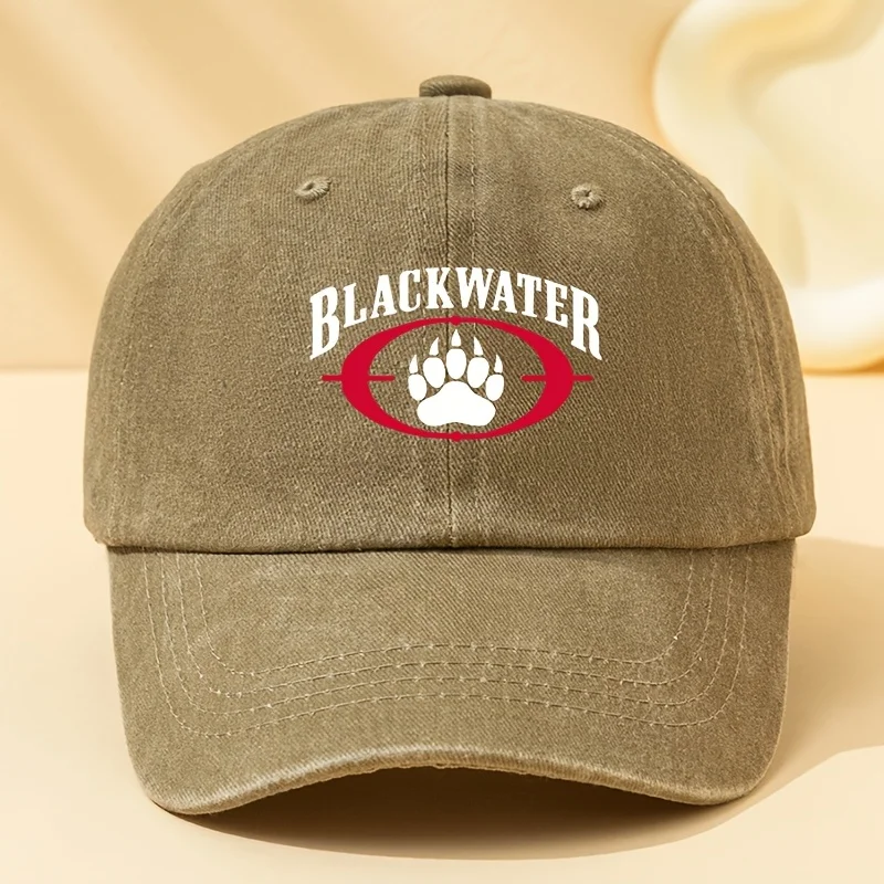 Мужская бейсболка с изогнутыми полями и надписью BLACKWATER, стильная и универсальная, подходит для хип-хопа, занятий спортом на открытом воздухе