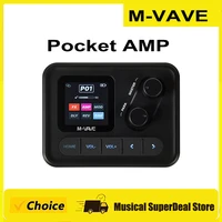 M-VAVE Pocket AMP Mini amplificador de bajo de guitarra 1,54 pantalla LCD a Color 1450mAh procesador de efectos de escritorio de Control de aplicación multifunción personalizado