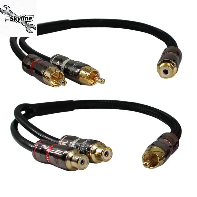 Автомобильный аудиоусилитель 30 см, аудиокабель для сабвуфера, головка из чистой меди, штекер RCA, аудиошнур, кабели из ПВХ, линия