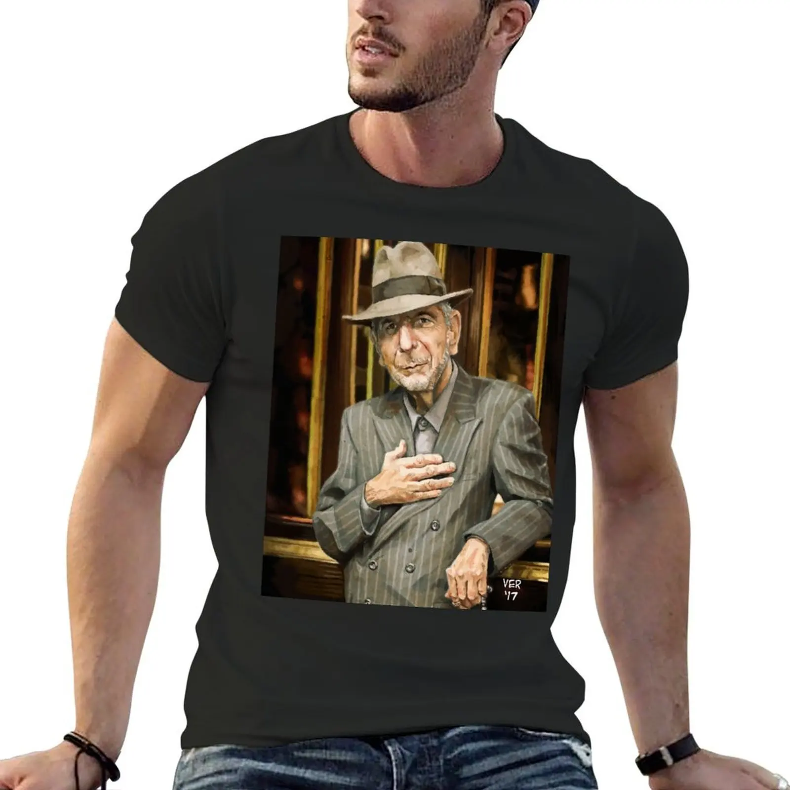 

Leonard Cohen T-Shirt summer tops street wear cheap stuff compression shirt men