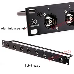 Stojak na Panel krosowy 8 12 16 sposób BNC podwozie złącze 1U skrzynia transportowa do montażu na profesjonalne wideo Vision sprzęt przewód Plug
