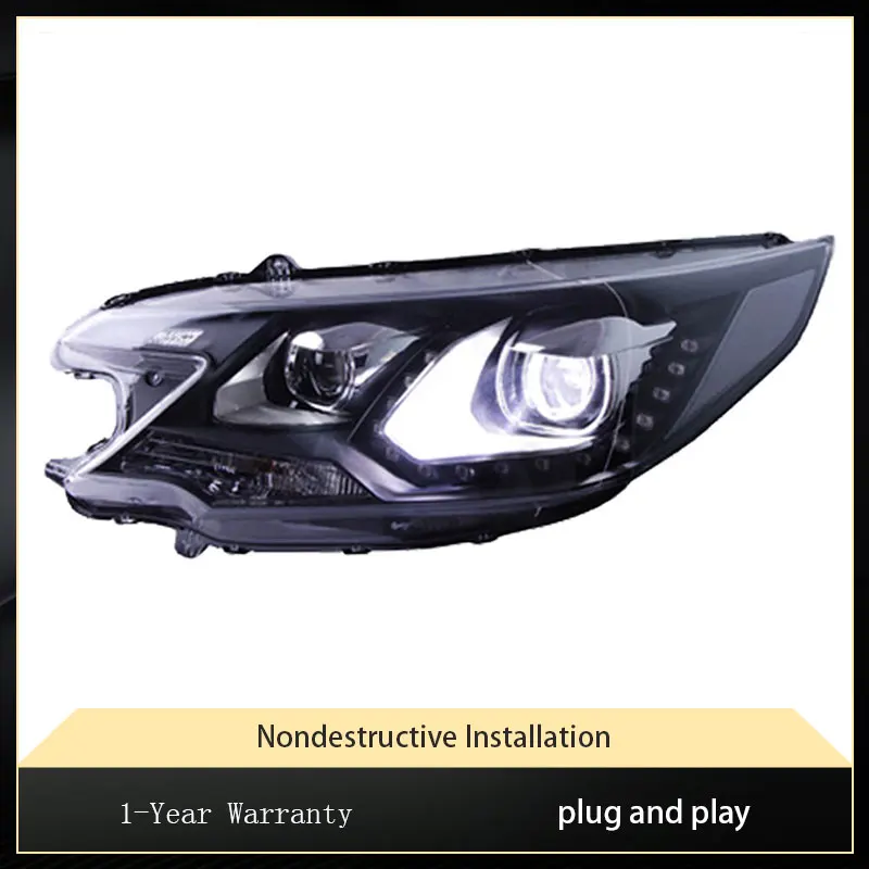 Car Lights For Honda CRV 2012 2013 2014 LED Headlights Assembly Upgrade Projector Lens DRL Bi Xenon Signal Lamp Accessories