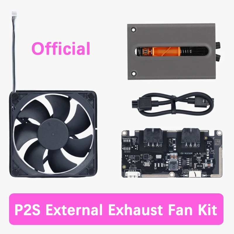 Kit de Ventilador Externo Oficial para Impressora 3D Bambu Lab P2S, Acessório Original