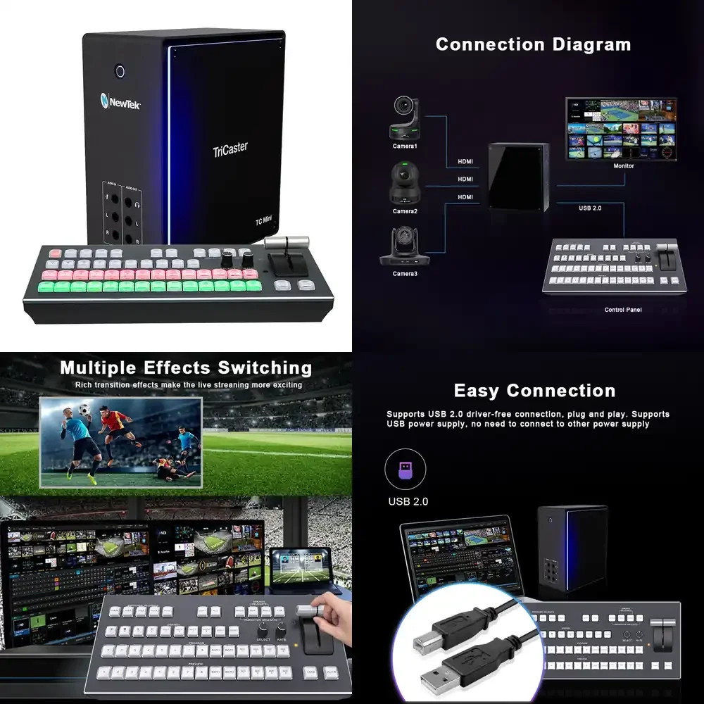 

Professional TriCaster Control Panel Support USB2.0 Plug and Play, High-quality Aluminum T-BAR Control Panel for Church