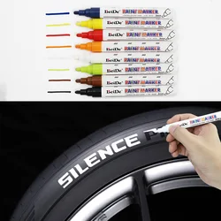 Oily Car Scratch Repair Paint Pen Waterproof Wheel Tire Auto Rubber Painting Pen Permanent Touch Up Marker Pens