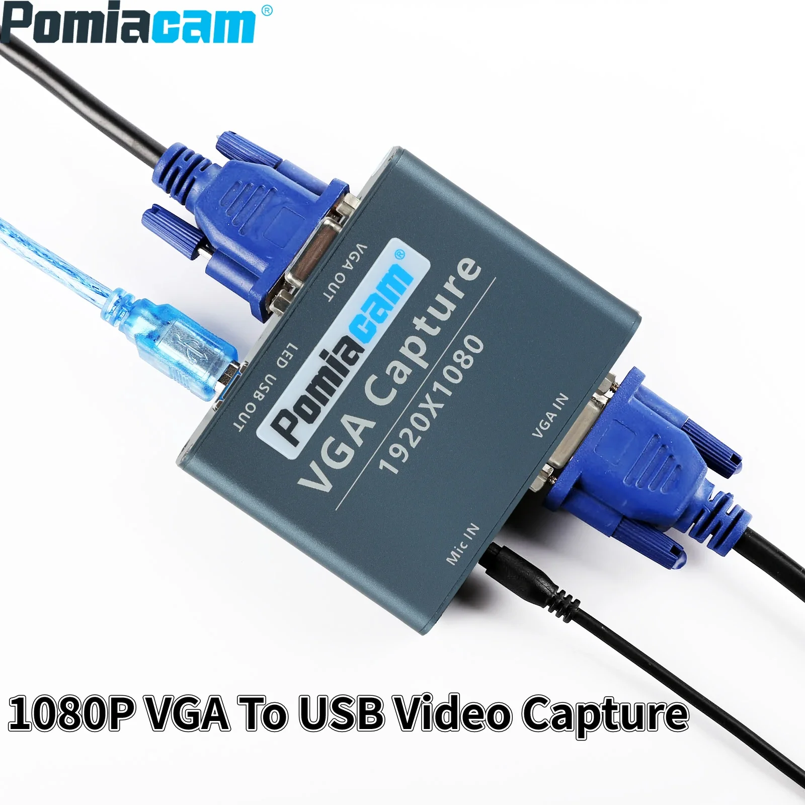 

20pcs/lot 1080P Audio and Video Capture Video Capture Card VGA To USB Capture with Support for UVC/UAC Standard--VGA LOOP Output