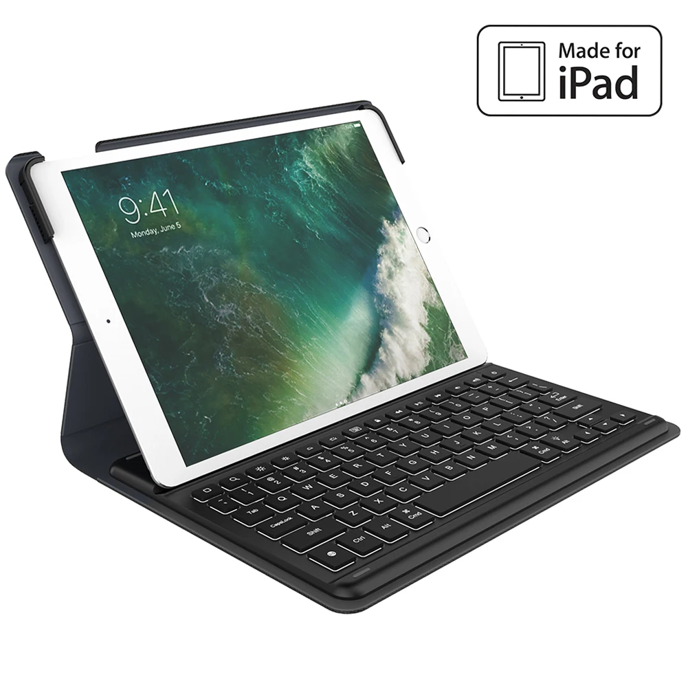 Dodocool Tastiera intelligente certificata MFi per iPad Air 2019 da 10,5 pollici con connettore intelligente Custodia protettiva sottile Custodia Folio St