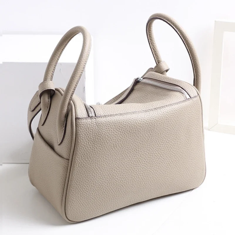 100% bolso Lindi de cuero genuino para mujer, bolso de hombro grande para mujer, bolso lateral bonito para mujer, bolsos de lujo