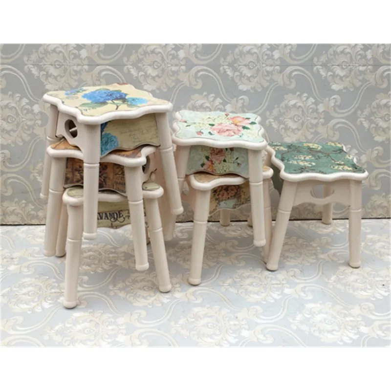 

Small stool, low stool household living room, small bench, solid wood coffee table stool, fashionable and creative European adul