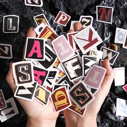 52pcs Retro Colorful English Letter Sticker DIY Decorative Diary Notebook Phone Scrapbook Cute Stickers Cheap Kawaii Stationery