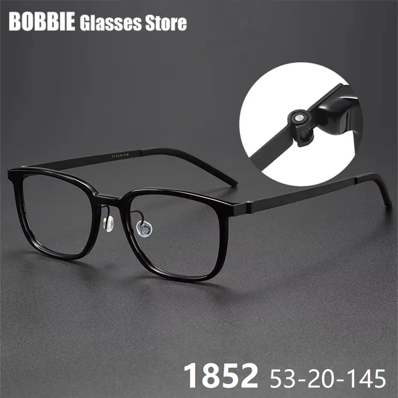 

Denmark Brand Glasses Frame Square Classic Men's Business Titanium Ultralight Eyeglasses Spectacles Eyewear 1852 Danish Style