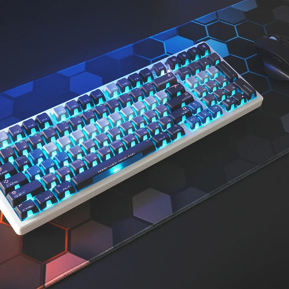 125 keys Theme Keycaps PBT Heat Sublimation OME Highly Translucent Mechanical Keyboard Keycaps MX Switch Gaming Keyboard Cap