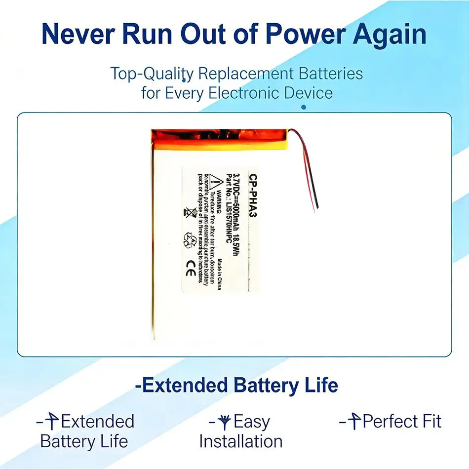 

Аккумулятор LIS1570HNPC 5000 мАч для аудиоустройств и устройств с разъемом, стабильный, для Sony SY6 Pha-3, 4-проводной, долговечный