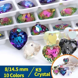 8/14.5MM Earring Making Gemstone High Quality Rhinestone For Pendant Women Jewelry Diamond Strass Charms For Neck Diy Crafts